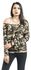 Camouflage Longsleeve with Boat Neckline