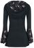 Gothicana X Anne Stokes - Black Long-Sleeve Top with Lacing, Print and Large Hood
