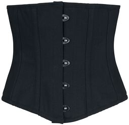 Black Underbust Corset, Gothicana by EMP, Corsage