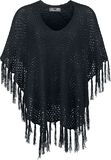Knitted Poncho, Black Premium by EMP, Cape