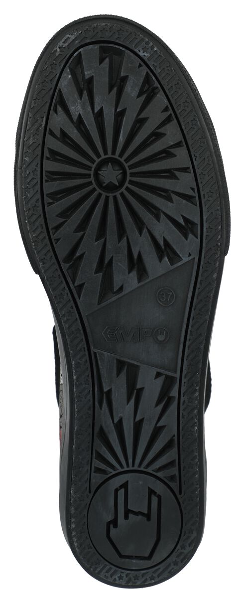 Trainers with Rose and Skull Print | Black Premium by EMP Sneakers High ...