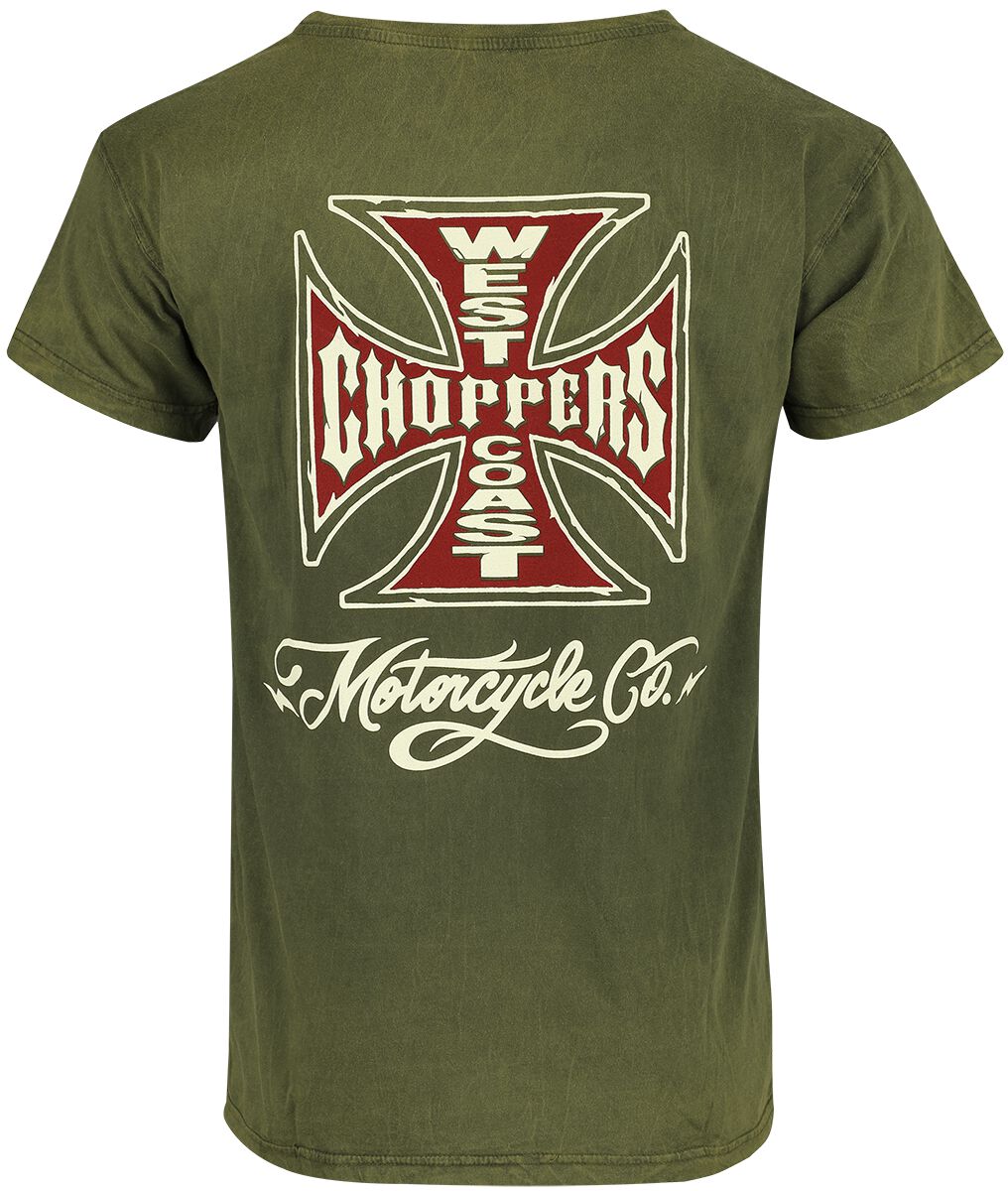 WCC Motorcycle Vintage Green Wash West Coast Choppers T