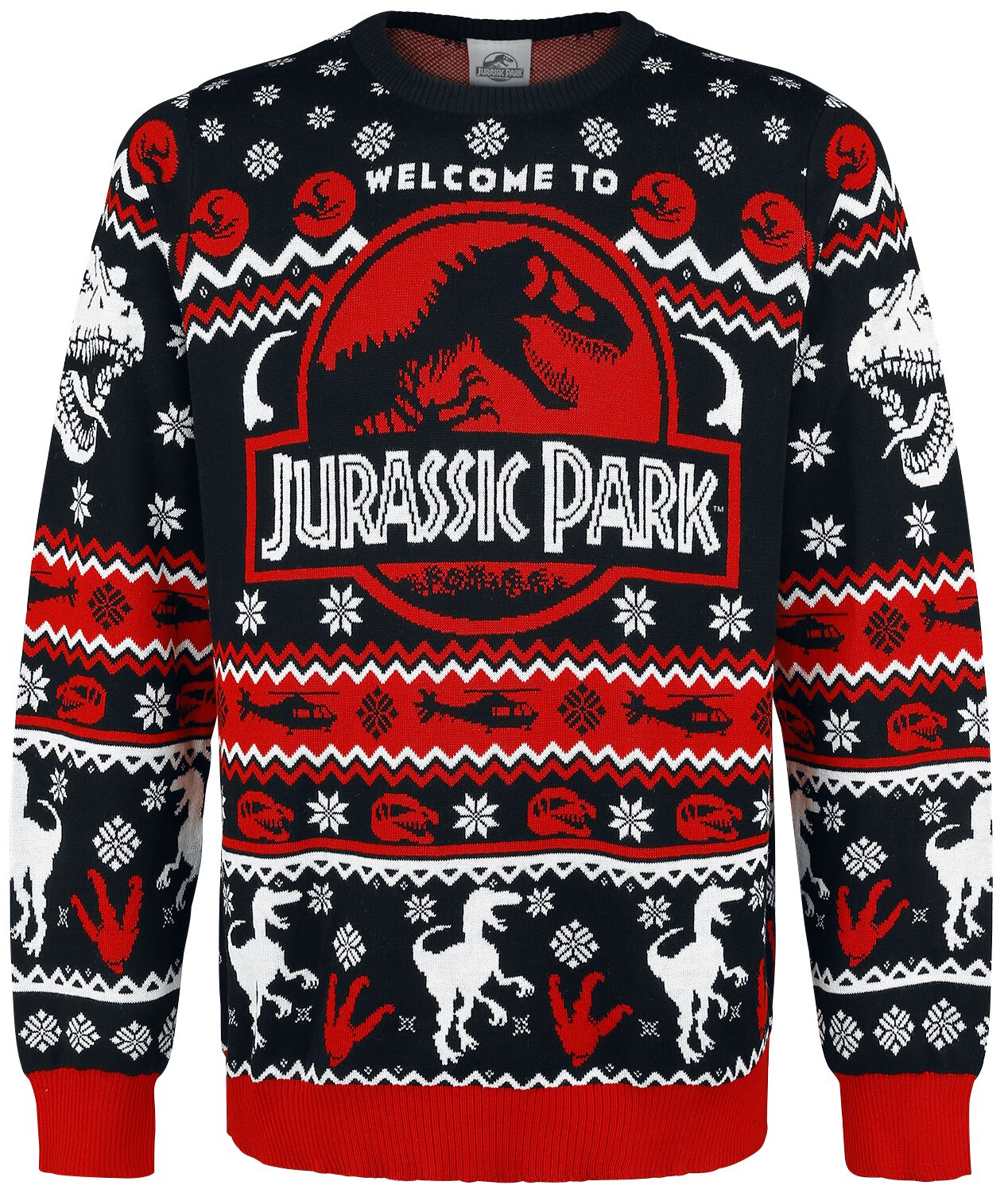 Park Christmas Jumper Jurassic Park Holiday Sweater Unisex Sweater - Main Image