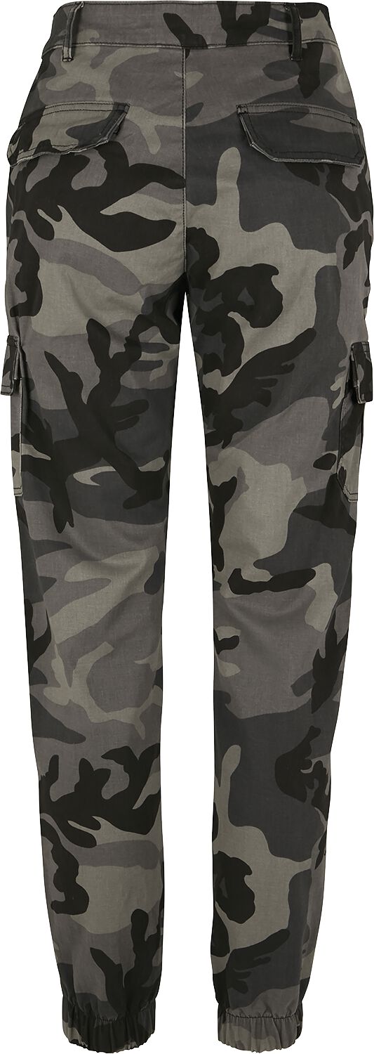 Ladies High Waist Camo Cargo Pants Urban Classics Cargo Trousers EMP