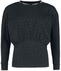 Long-sleeved shirt with all-over rock hand print, EMP Stage Collection, Long-sleeve Shirt