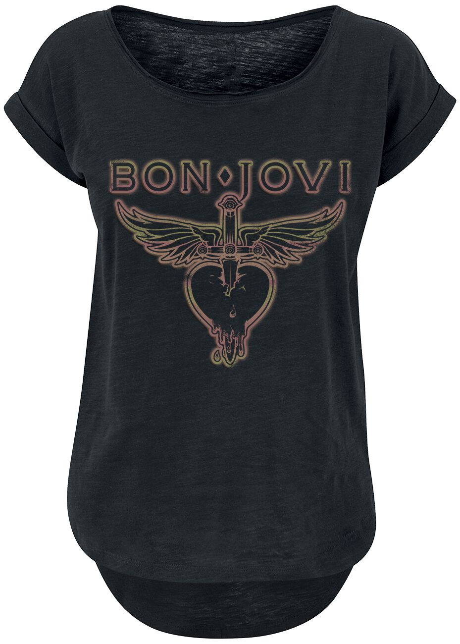 Heart Dagger Outline Bon Jovi T-Shirt EMP