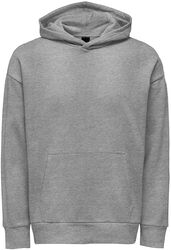 22026661 Light Grey Melange, ONLY and SONS, Hooded sweater