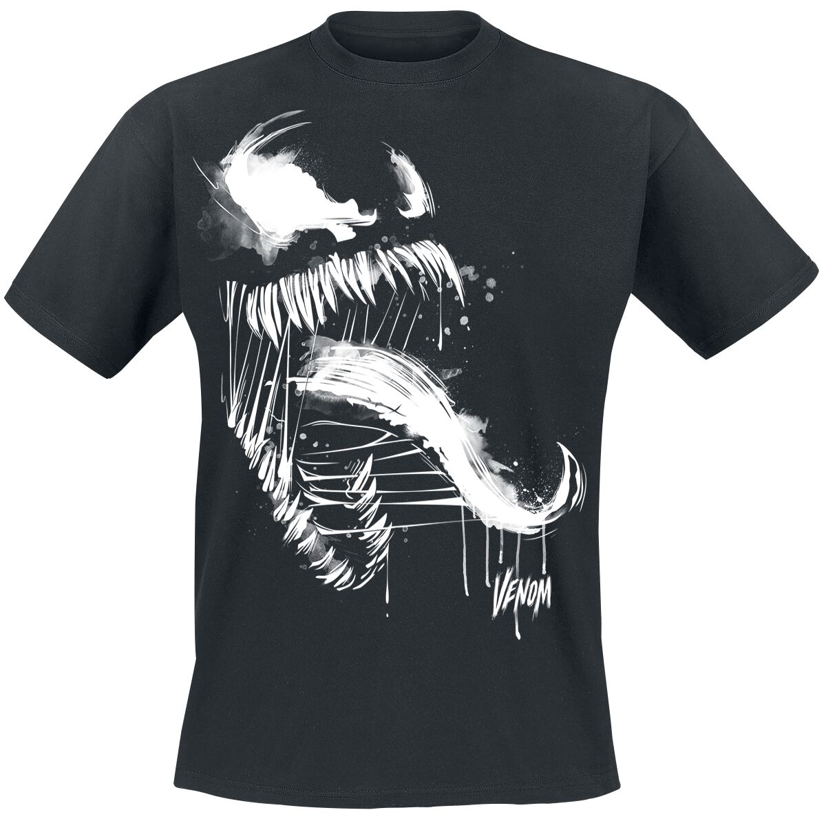 T-shirt Marvel Peter Venom Donna - Maniche Arrotolate, 100% Cotone Organico, Nero, Taglia M