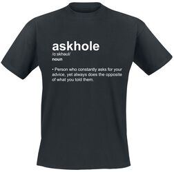 Definition Askhole, Slogans, T-Shirt