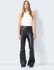 Andy Pasa PU high-waisted flared trousers