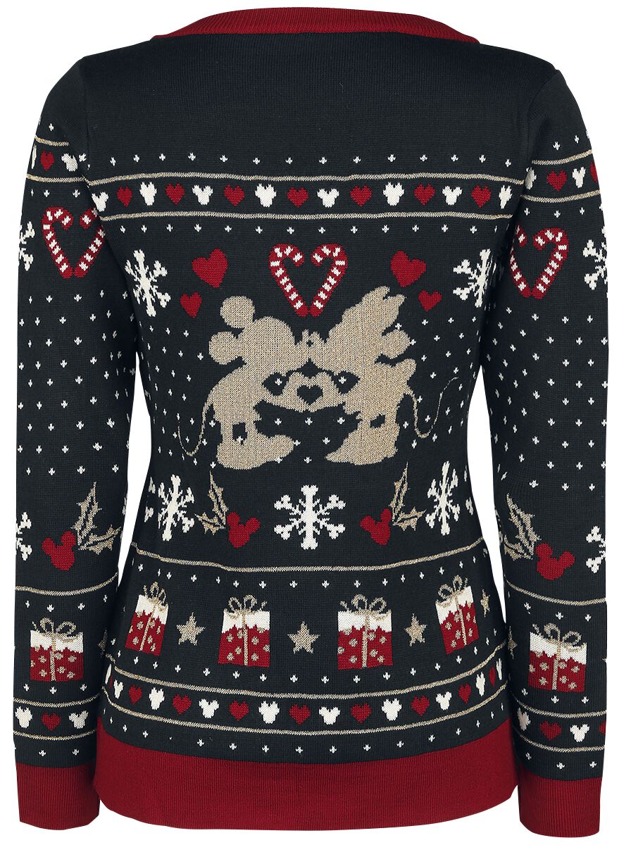 Christmas Sweater Weihnachtspullover Damen Minnie Mouse Mickey Mouse  Weihnachtspullover