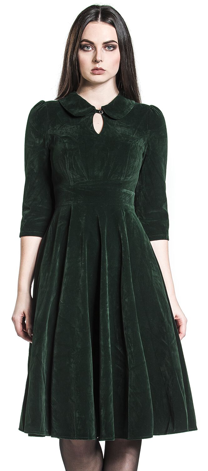 green emerald velvet dress Lindy Bop Autumn Shirley Forest Green Tea Dress  HerSecretCloset.co.uk
