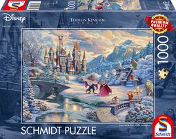 Thomas Kinkade Studios - Magical winter evening (limited Christmas edition), Beauty and the Beast, Puzzle