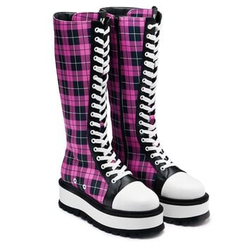 Salvius Safety Pin Military Lace Up Boots KOI Laced Boots EMP