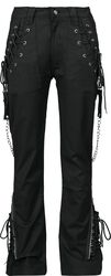 Grace trousers with chains and lacing, Gothicana by EMP, Cloth Trousers