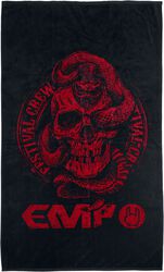 Skull ‘n’ Snake - Hand towel, EMP Special Collection, Bath towel