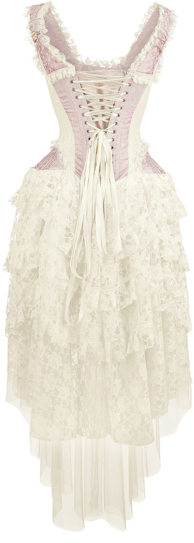 white christmas dresses Ophelie Vintage Corset Dress In Cream Taffeta - Burleska main image 0