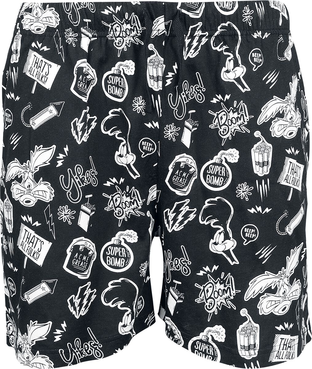 Looney Tunes T-Shirt Uomo Coyote Moonlight – Maglietta In Cotone, Maniche Corte, Girocollo, Vestibilità Regolare, Colori: Nero, Verde, Blu Navy, Bianco, Grigio - 2