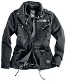 Ladies Army Field Jacket, Black Premium by EMP, Winter Jacket
