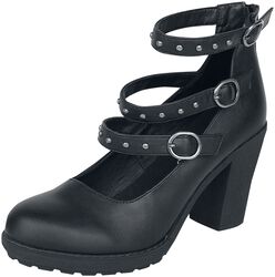 High heels with straps and rivets, Gothicana by EMP, High Heel