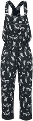 Dungarees with all-over print, Gothicana by EMP, Dungarees