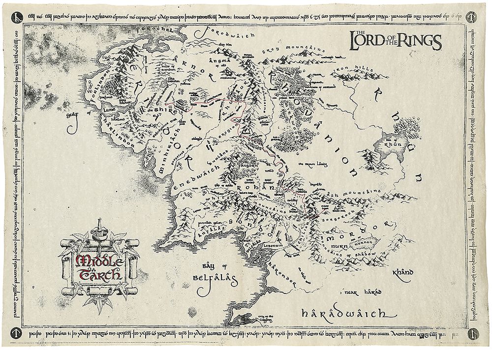 Middle Earth Map | The Lord Of The Rings Poster | EMP Middle Earth Map | The Lord Of The Rings Poster | EMP