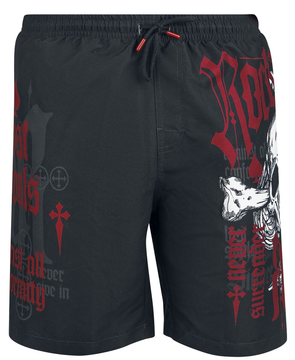 Skull Printed Swim Shorts