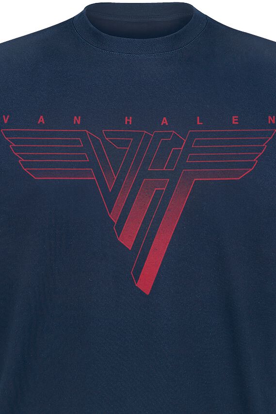 Maglietta Ufficiale Van Halen – Classic Red Logo – Rock Off – Uomo/Unisex – Taglia X-Large
