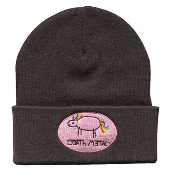 "Death Metal Unicorn" Beanie black by Death Metal Unicorn, view 1