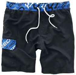 Black Swimshorts with Label Print