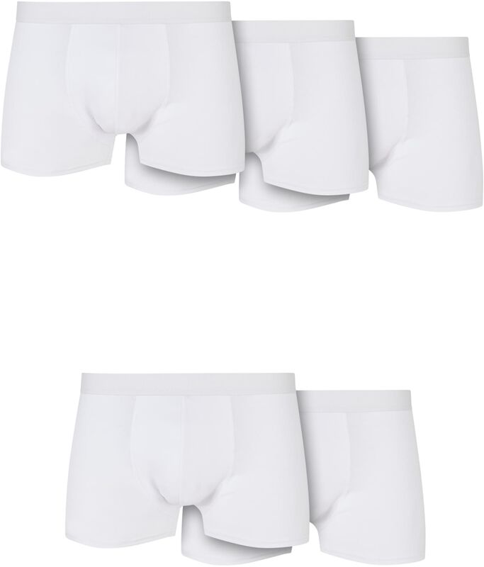 Set of five solid organic cotton boxer shorts
