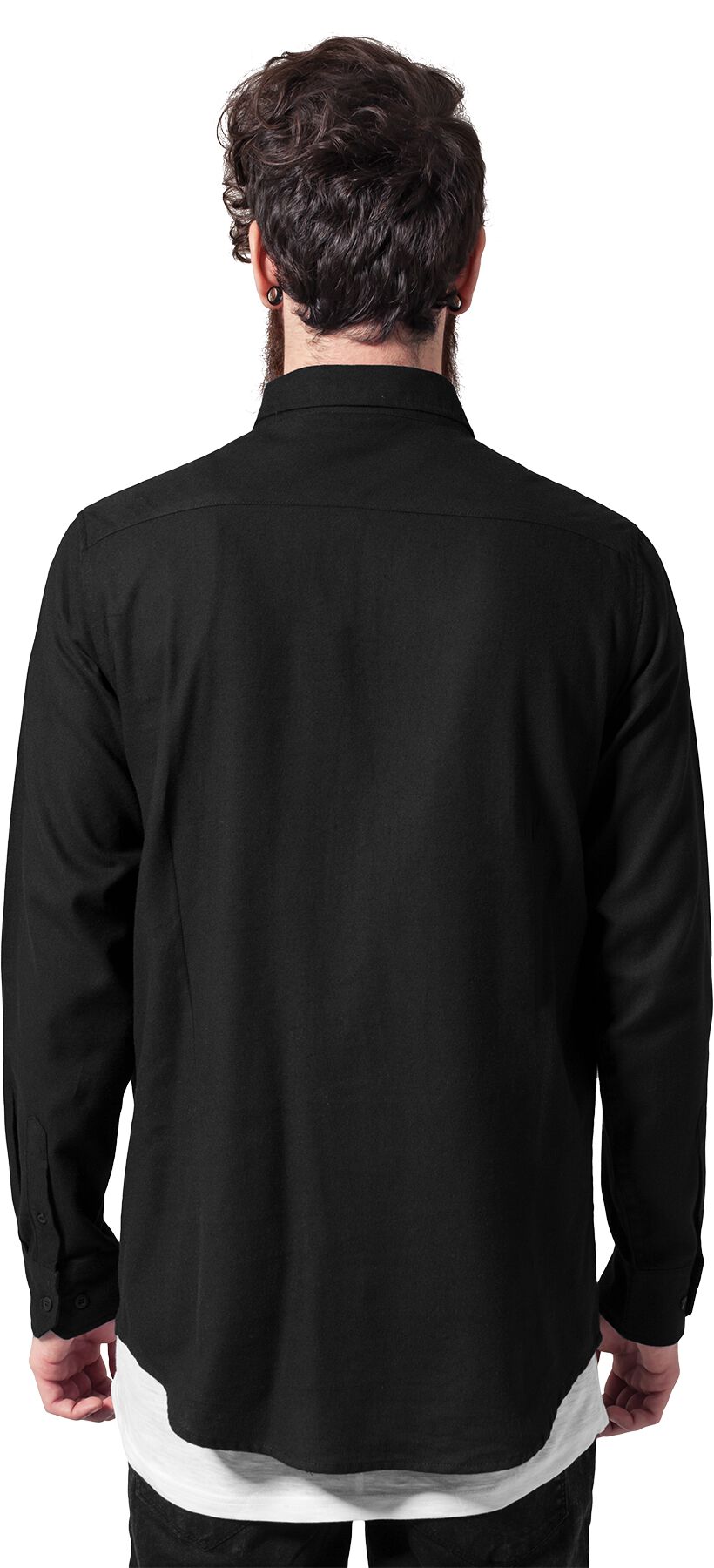 Black Cotton Shirt | Urban Classics Longsleeve | EMP