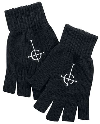 "Logo" Fingerless gloves black by Ghost, view 1