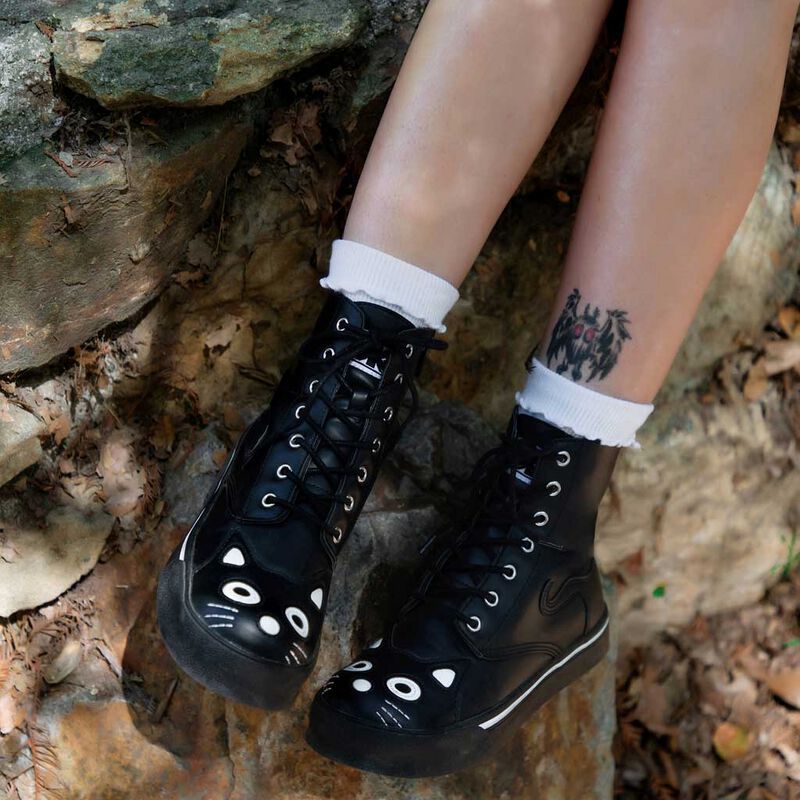 Kitty Trainer Combat Boots Sneakers High EMP