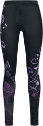 Purple/Black Leggings with Print