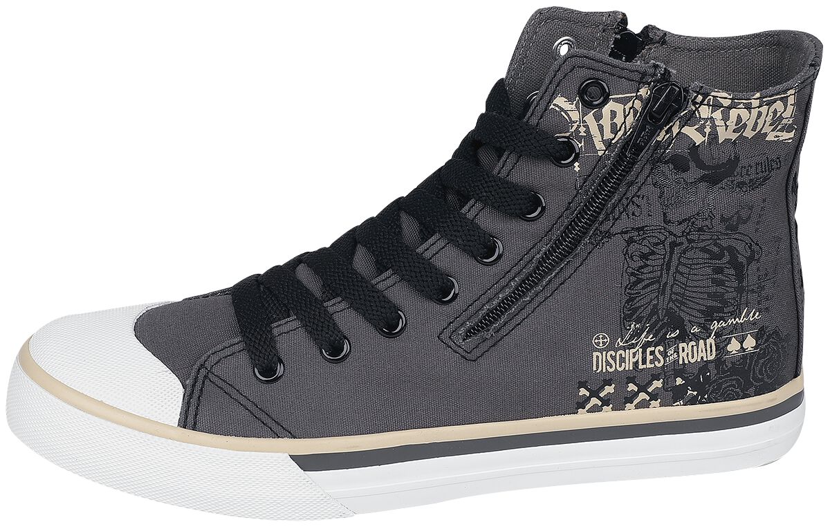 High-cut trainers with print | Rock Rebel by EMP Sneakers High | EMP