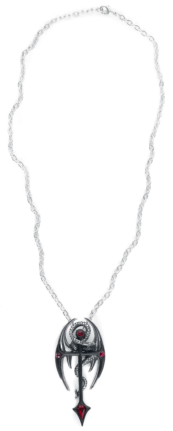 Collar Alchemy Gothic – Pentagrama Con Calavera Y Cristales