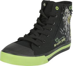 Trainers with old school cyber skull, Rock Rebel by EMP, Sneakers High