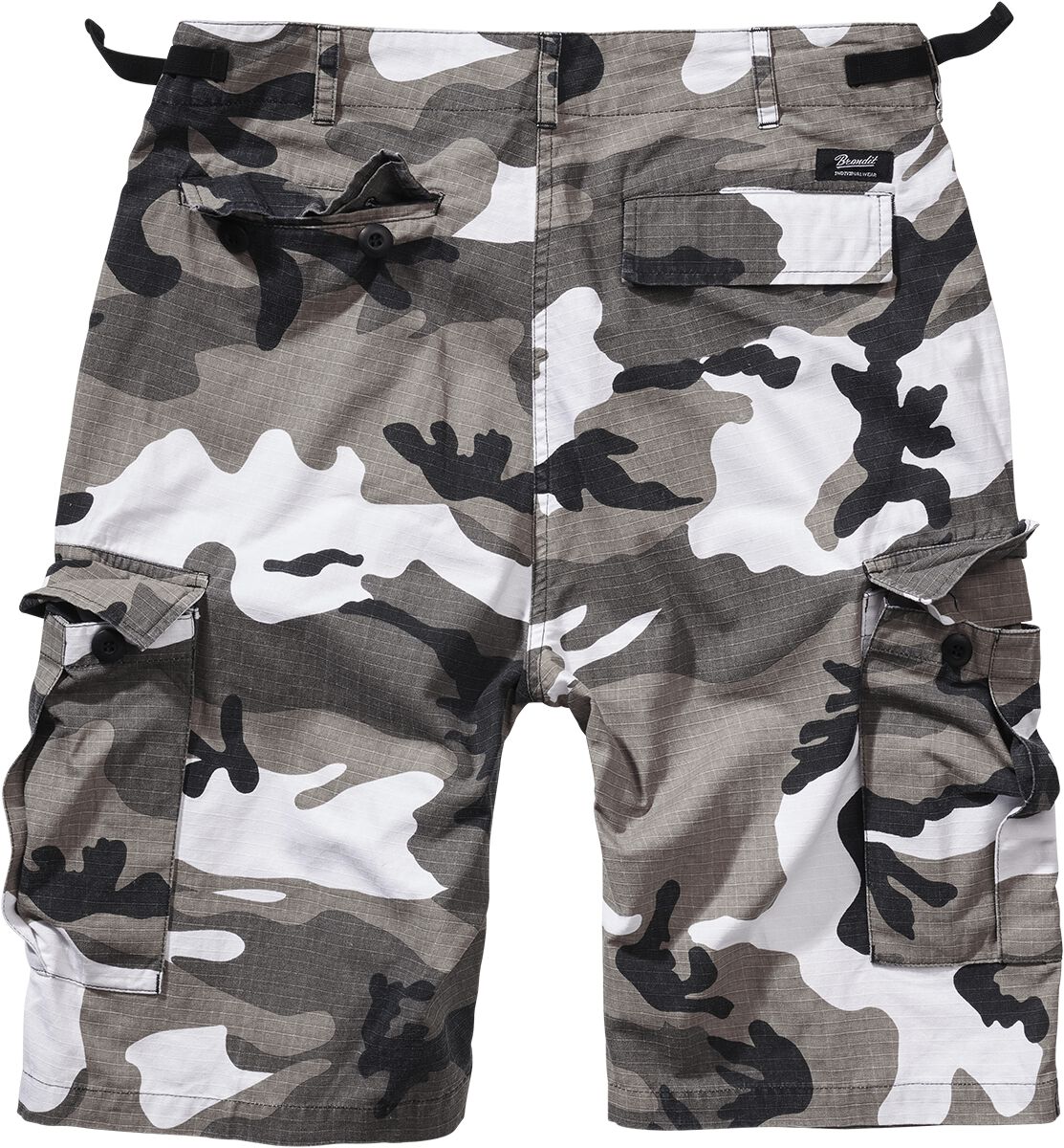 Brandit - Pantaloncini in cotone BDU Ripstop schwarz - XXL