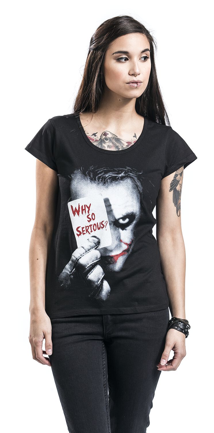 The Dark Knight - T-shirt nera 'Why So Serious' | Joker
