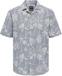 ONSCaiden Reg Hawaii AOP Linen, ONLY and SONS, Short-sleeved Shirt