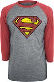 Distressed Logo, Superman, Long-sleeve Shirt