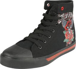 Trainers with old school print, Rock Rebel by EMP, Sneakers High