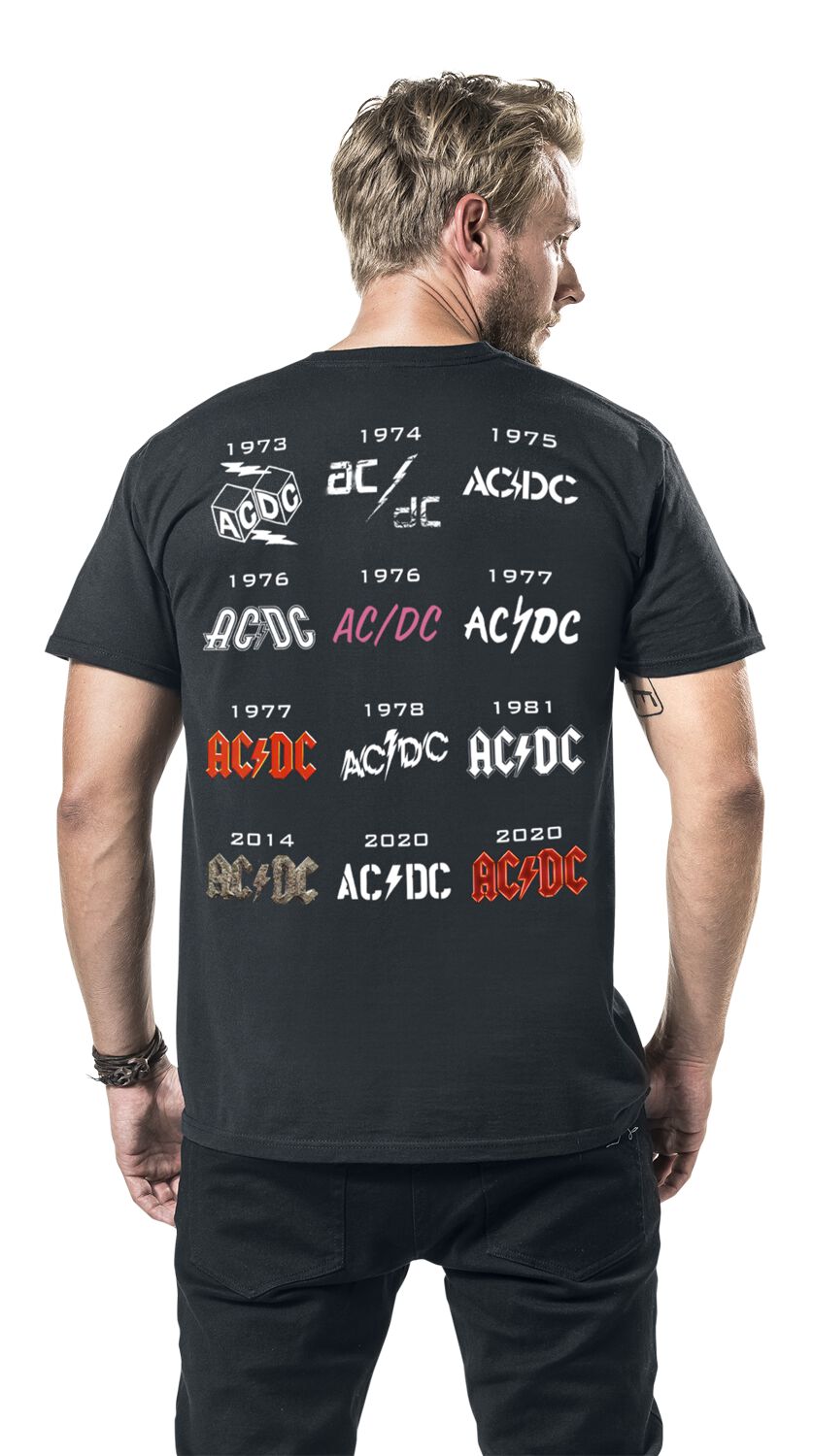 50 Years Logo History AC/DC TShirt EMP