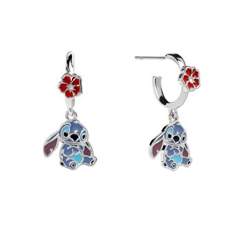 "Flower Stitch" Ear Studs silver-coloured by Lilo & Stitch, view 1