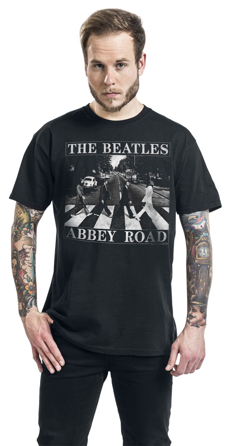 Maglietta The Beatles Rooftop Shot Unisex - Cotone Morbido, Nero, Taglie S-XXL - 5