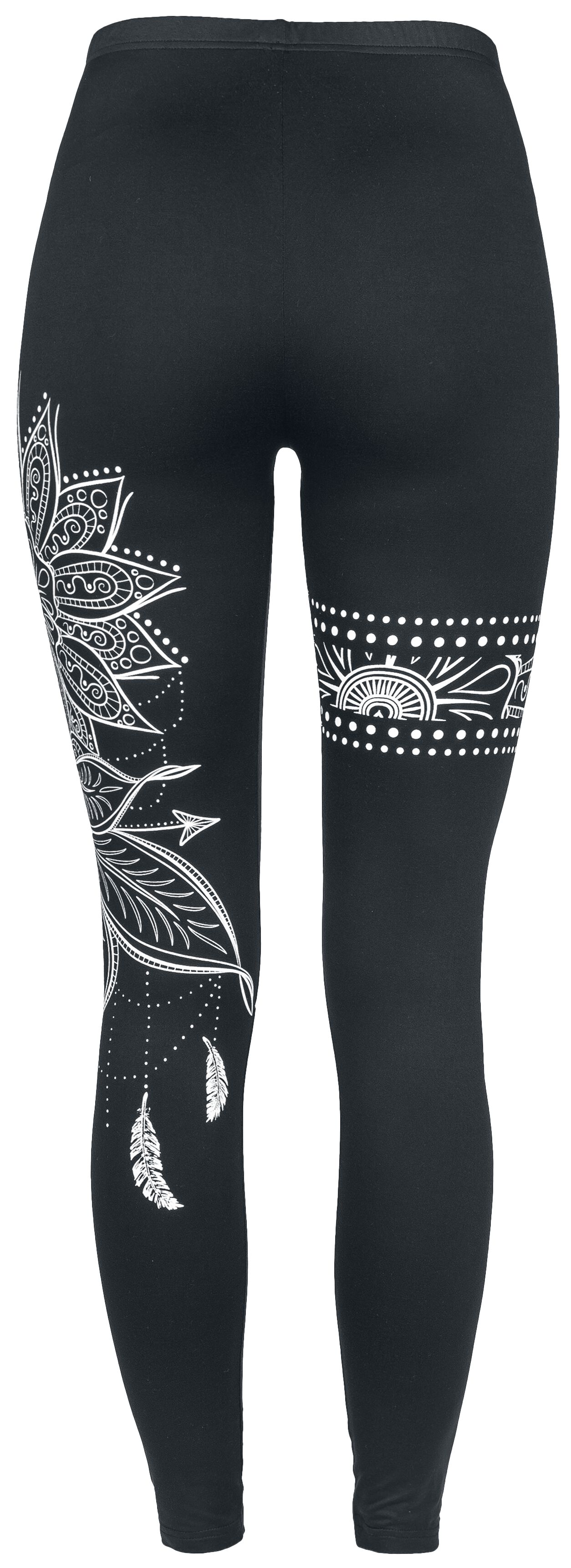 Gothicana By EMP Leggings Neri Con Inserti In Rete - Vita Media, 95% Cotone, Perfetti Per Look Rock E Casual - 6