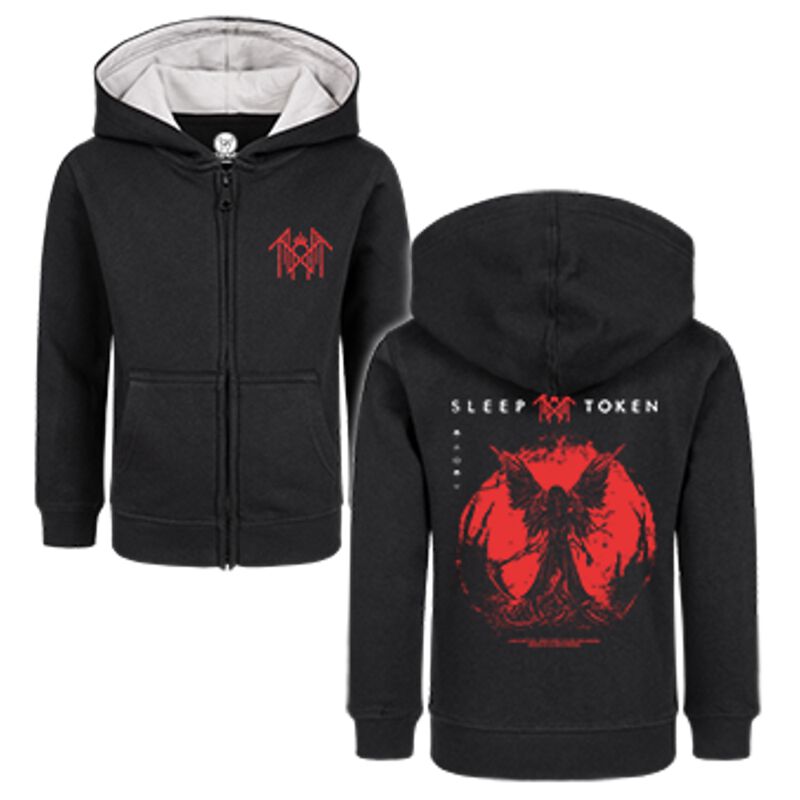 Apparel Demons And Angels Split Hoodie Red And White Split Hoodie