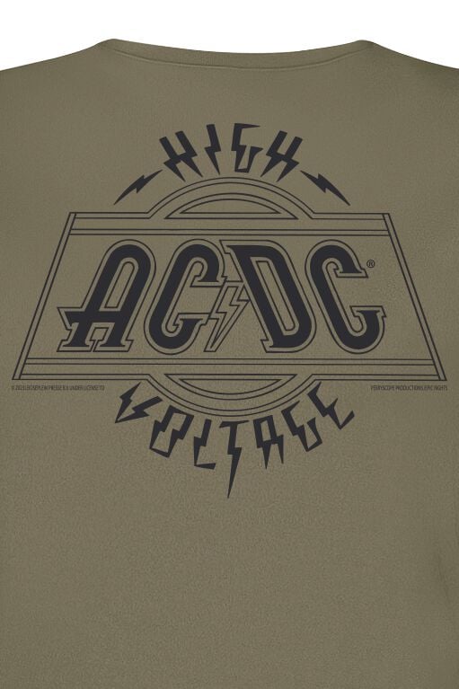 Idea Regalo Bambino Rock T-Shirt Ufficiale AC/DC Bambino - Maglietta Cotton High Voltage Con Design Originale Maglietta Cotone Bambino