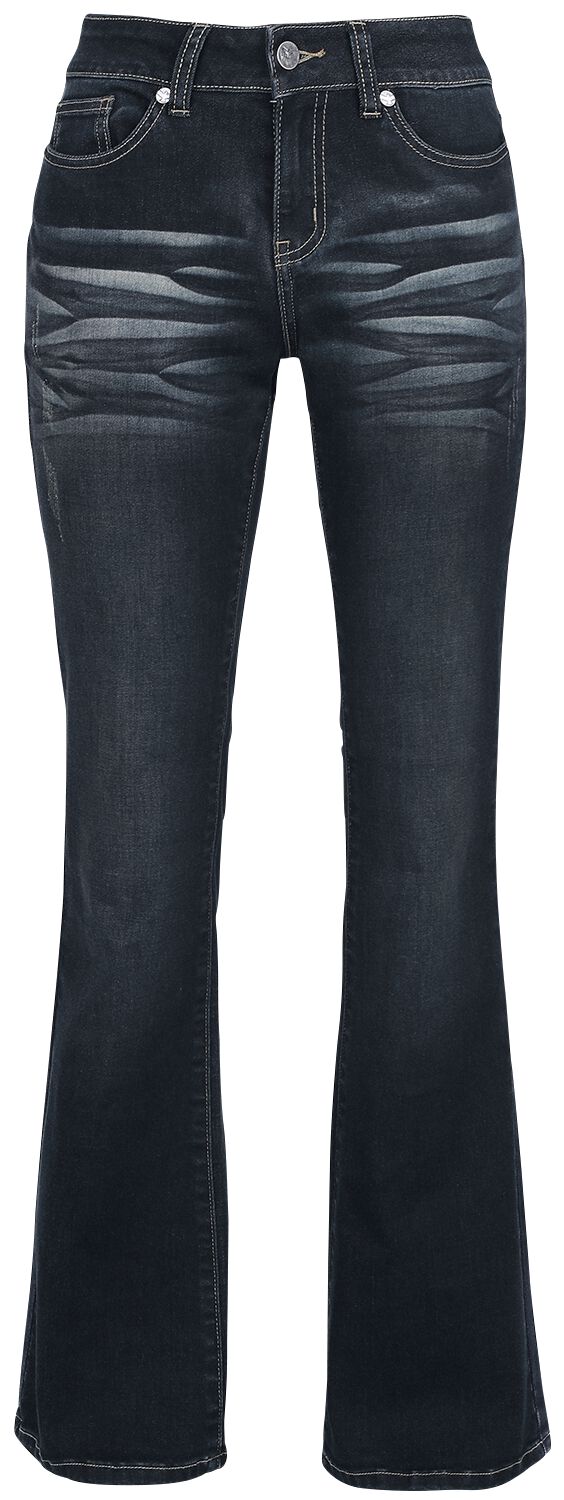 Grace Dunkelblaue Jeans Mit Waschung Und Schlag Black Premium By Emp Jeans Emp